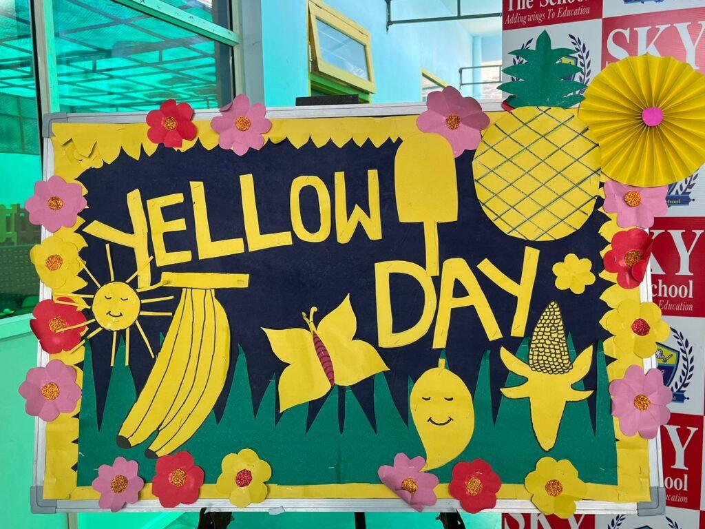 yellow color activity board