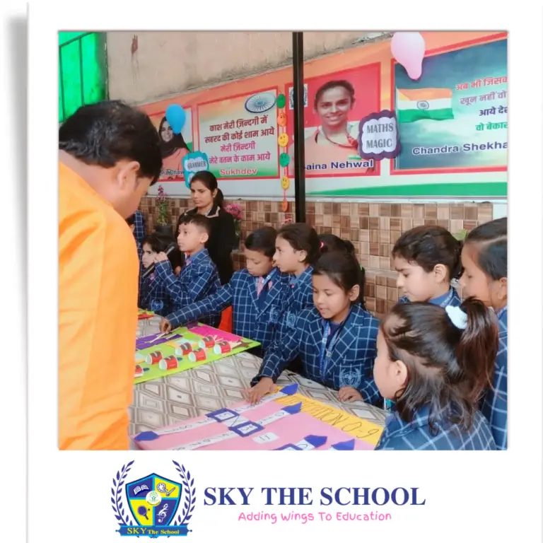 Sky the school students in science exhibition