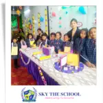 Sky the school students in science exhibition