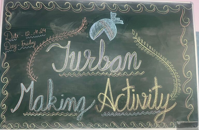Turban Making Activity Sky the school 2024