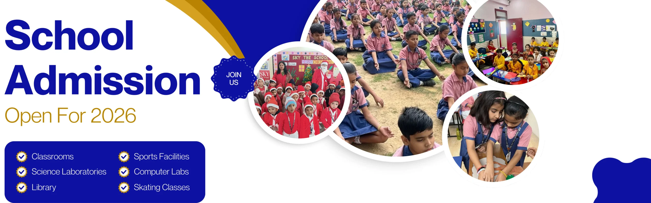 Admission Open 2026 Banner sky the school Gurugram